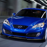 For 2010-2012 Hyundai Genesis Coupe Real Carbon Fiber 3-PCS Front Bumper Spoiler Lip