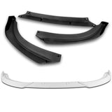 For 2011-2013 BMW 3-Series E92 E93 Coupe Painted White 3-PCS Front Bumper Spoiler Lip