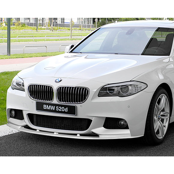 For 2011-2016 BMW F10 528i 530i M-Sport Painted White 4-PCS  Front Bumper Spoiler Lip