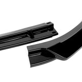 For 2017-2022 Hyundai IONIQ STP-Style Painted Black 3-Piece Front Bumper Body Spoiler Splitter Lip Kit
