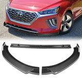 For 2017-2022 Hyundai IONIQ STP-Style Real Carbon Fiber 3-Piece Front Bumper Body Spoiler Splitter Lip Kit