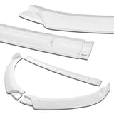 For 2017-2022 Hyundai IONIQ STP-Style Painted White 3-Piece Front Bumper Body Spoiler Splitter Lip Kit with Windshield Banner Combo