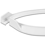 For 2017-2022 Hyundai IONIQ STP-Style Painted White 3-Piece Front Bumper Body Spoiler Splitter Lip Kit with Windshield Banner Combo