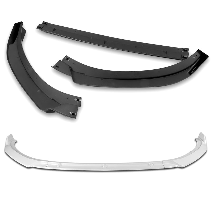 Painted White Front Bumper Lip Spoiler Kit (3PCS) For 2017-2022 Hyundai IONIQ