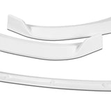 For 2017-2022 Hyundai IONIQ STP-Style Painted White 3-Piece Front Bumper Body Spoiler Splitter Lip Kit with Windshield Banner Combo