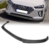 For 2017-2022 Hyundai IONIQ STP-Style Matte Black 3-Piece Front Bumper Body Spoiler Splitter Lip Kit with Windshield Banner Combo