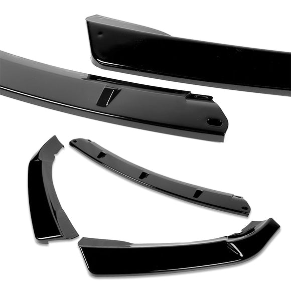 2002-2005 BMW 3-Series E46 Sedan Painted Black 3-Piece Front Bumper Body Spoiler Splitter Lip Kit with Free Gift