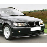 2002-2005 BMW 3-Series E46 Sedan Painted Black 3-Piece Front Bumper Body Spoiler Splitter Lip Kit
