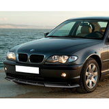 2002-2005 BMW 3-Series E46 Sedan Painted Black 3-Piece Front Bumper Body Spoiler Splitter Lip Kit with Free Gift