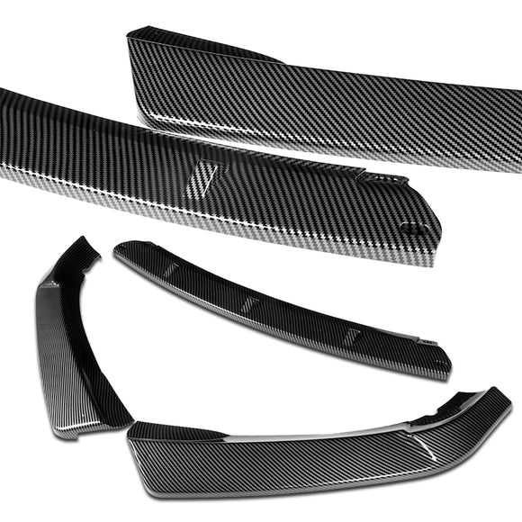 2002-2005 BMW 3-Series E46 Sedan Carbon Style 3-Piece Front Bumper Body Spoiler Splitter Lip Kit with Free Gift