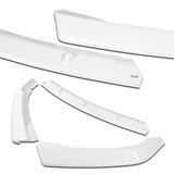 2002-2005 BMW 3-Series E46 Sedan Painted White 3-Piece Front Bumper Body Spoiler Splitter Lip Kit