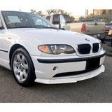 2002-2005 BMW 3-Series E46 Sedan Painted White 3-Piece Front Bumper Body Spoiler Splitter Lip Kit with Free Gift