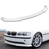 2002-2005 BMW 3-Series E46 Sedan Painted White 3-Piece Front Bumper Body Spoiler Splitter Lip Kit