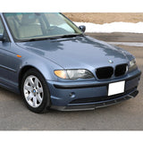 2002-2005 BMW 3-Series E46 Sedan Unpainted Matte Black 3-Piece Front Bumper Body Spoiler Splitter Lip Kit
