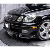 For 1998-2005 Lexus GS300 GS400 GS430 Painted Black 3-PCS Front Bumper Spoiler Lip