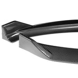 2014-2016 Kia Forte EX LX SX Carbon Look 3-Piece Front Bumper Body Spoiler Splitter Lip Kit with Moulding Trim Molding Strip