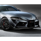 2019-2021 Toyota Supra A90 Carbon Look 3-Piece Front Bumper Body Spoiler Splitter Lip Kit with Keychain Set