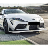 2019-2021 Toyota Supra A90 Painted White 3-Piece Front Bumper Body Spoiler Splitter Lip Kit