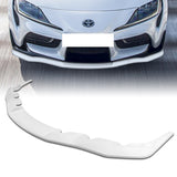 2019-2026 Toyota Supra A90 Painted White 3-Piece Front Bumper Body Spoiler Splitter Lip Kit with Keychain Set