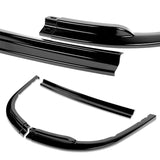 2008-2010 Subaru Impreza WRX Premium CS-Style Painted Black 3-Piece Front Bumper Body Spoiler Splitter Lip Kit with Keychain