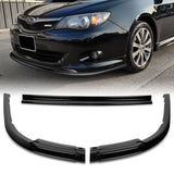 2008-2010 Subaru Impreza WRX Premium CS-Style PAINTED Black 3-Piece Front Bumper Body Spoiler Splitter Lip Kit