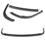 2008-2010 Subaru Impreza WRX Premium CS-Style UNPAINTED Matte Black 3-Piece Front Bumper Body Spoiler Splitter Lip Kit