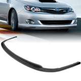 2008-2010 Subaru Impreza WRX Premium CS-Style Unpainted Black 3-Piece Front Bumper Body Spoiler Splitter Lip Kit with Keychain