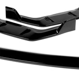 For 2009-2011 Honda Civic 4DR GT-Style PAINTED Black 3-Piece Front Bumper Body Spoiler Splitter Lip Kit