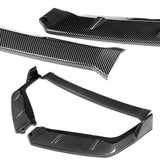 For 2009-2011 Honda Civic 4DR GT-Style Carbon Look 3-Piece Front Bumper Body Spoiler Splitter Lip Kit with Free Gift