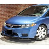 For 2009-2011 Honda Civic 4DR GT-Style Carbon Look 3-Piece Front Bumper Body Spoiler Splitter Lip Kit