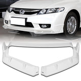 For 2009-2011 Honda Civic 4DR GT-Style PAINTED White 3-Piece Front Bumper Body Spoiler Splitter Lip Kit