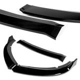 2015-2023 Dodge Charger SXT Painted Black 3-Piece Front Bumper Body Spoiler Splitter Lip Kit