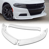 2015-2023 Dodge Charger SXT Painted White 3-Piece Front Bumper Body Spoiler Splitter Lip Kit