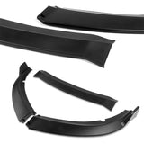 2015-2023 Dodge Charger SXT Unpainted Matte Black 3-Piece Front Bumper Body Spoiler Splitter Lip Kit with License Plate Lights