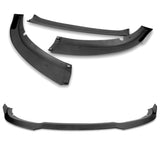 2015-2023 Dodge Charger SXT Unpainted Matte Black 3-Piece Front Bumper Body Spoiler Splitter Lip Kit with License Plate Lights