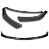 2009-2010 Lexus IS250 IS350 GT-Style Painted Black 3-Piece Front Bumper Body Spoiler Splitter Lip Kit with Leather Keychain Set