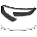 2009-2010 Lexus IS250 IS350 GT-Style Painted White 3-Piece Front Bumper Body Spoiler Splitter Lip Kit with Leather Keychain Set