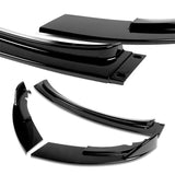 2008-2013 BMW E90 E92 E93 M3 Painted Black 3-Piece Front Bumper Body Spoiler Splitter Lip Kit