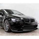 2008-2013 BMW E90 E92 E93 M3 Painted Black 3-Piece Front Bumper Body Spoiler Splitter Lip Kit