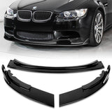 2008-2013 BMW E90 E92 E93 M3 Painted Black 3-Piece Front Bumper Body Spoiler Splitter Lip Kit