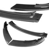 2008-2013 BMW E90 E92 E93 M3 Carbon Look 3-Piece Front Bumper Body Spoiler Splitter Lip Kit with Vinyl Hood Sticker