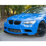 2008-2013 BMW E90 E92 E93 M3 Carbon Look 3-Piece Front Bumper Body Spoiler Splitter Lip Kit with Vinyl Hood Sticker