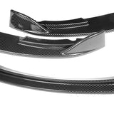 2008-2013 BMW E90 E92 E93 M3 Carbon Look 3-Piece Front Bumper Body Spoiler Splitter Lip Kit with Vinyl Hood Sticker