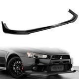 2008-2015 Mitsubishi Evolution X R-Style Painted Black 3-Piece Front Bumper Body Spoiler Splitter Lip Kit