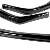 2008-2015 Mitsubishi Evolution X R-Style Painted Black 3-Piece Front Bumper Body Spoiler Splitter Lip Kit