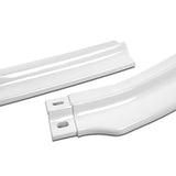 2008-2015 Mitsubishi Evolution X R-Style Painted White 3-Piece Front Bumper Body Spoiler Splitter Lip Kit with Lanyard Set
