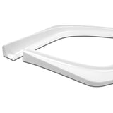 2008-2015 Mitsubishi Evolution X R-Style Painted White 3-Piece Front Bumper Body Spoiler Splitter Lip Kit with Lanyard Set