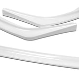 2008-2015 Mitsubishi Evolution X R-Style Painted White 3-Piece Front Bumper Body Spoiler Splitter Lip Kit with Lanyard Set