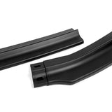 2008-2015 Mitsubishi Evolution X R-Style Unpainted Black 3-Piece Front Bumper Body Spoiler Splitter Lip Kit with Lanyard Set