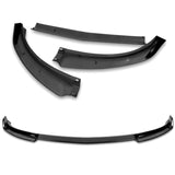 2007-2009 Infiniti G35 G37 4DR GT-Style Painted Black 3-Piece Front Bumper Body Spoiler Splitter Lip Kit